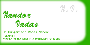 nandor vadas business card