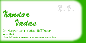 nandor vadas business card